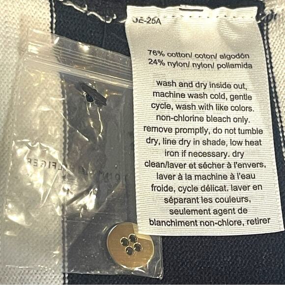 Tommy Hilfiger Turtleneck Sweater Navy White Stripe Large - Picture 5 of 6